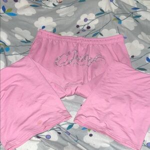 Juicy Couture Pink Lounge Bottoms with Silver Logo